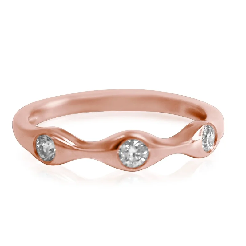 women’s cushion diamond engagement ring-Rose Gold Diamond Ring