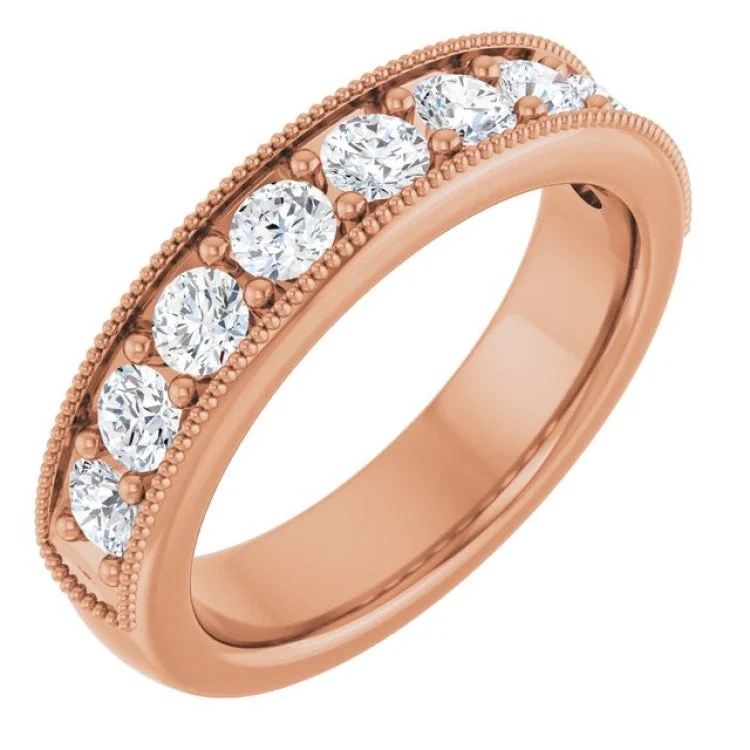 women’s luxury ring-14K Rose 3/4 CTW Lab-Grown Diamond Anniversary Band