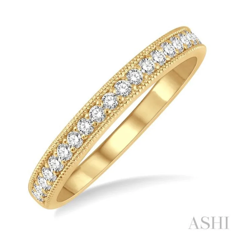 women’s diamond halo ring-1/4 ctw Round Cut Diamond Wedding Band in 14K Yellow Gold