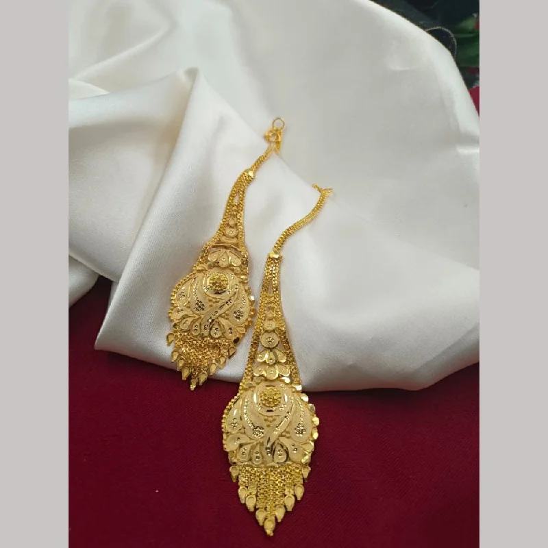 women’s luxury earrings-Pari Art Jewellery Forming Gold Kanchain Dangler Earrings