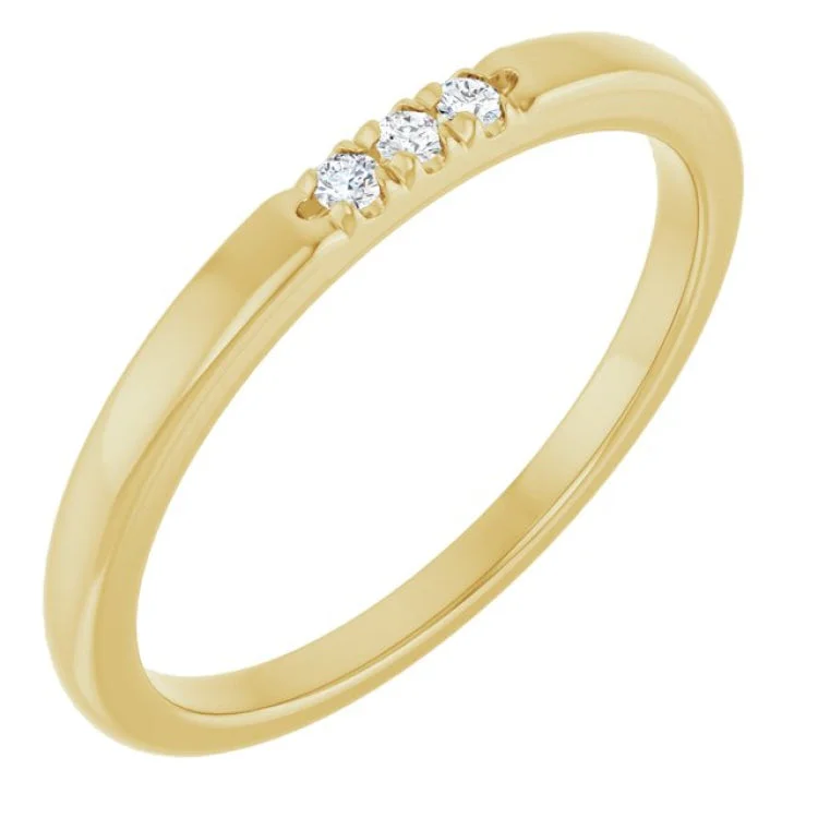 women’s round-cut engagement ring-14K Yellow .05 CTW Lab-Grown Diamond  Anniversary Band