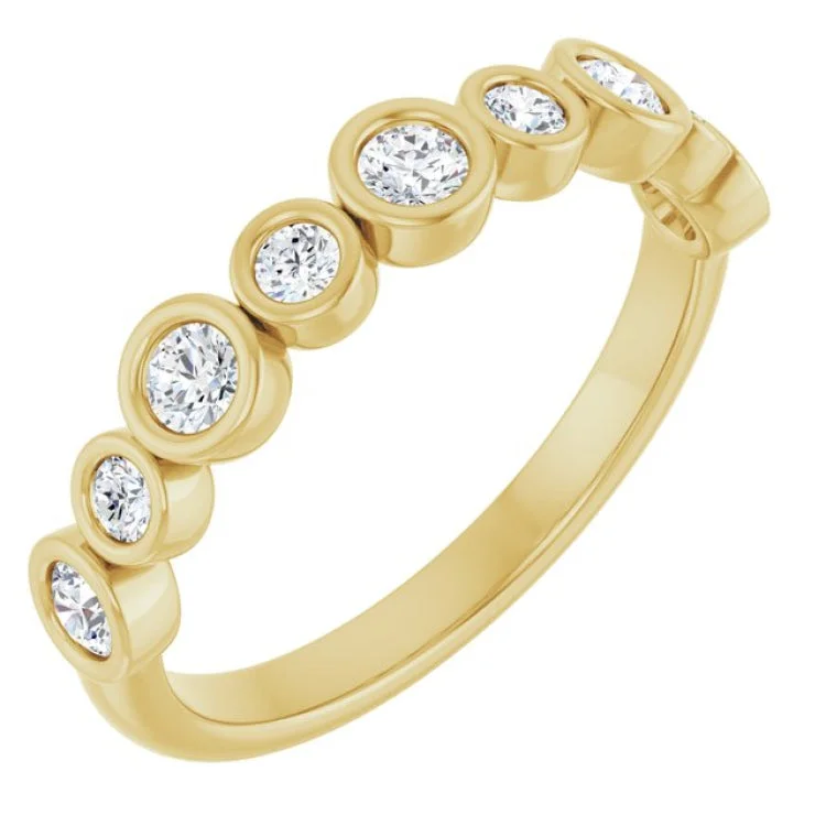 women’s solitaire diamond ring-14K Yellow 3/8 CTW Lab-Grown Diamond  Anniversary Band