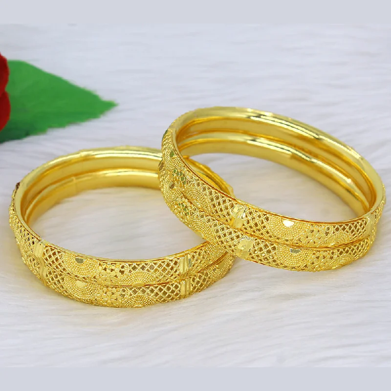 women’s diamond bangle-Mahavir Dye Gold Plating Bangles Set