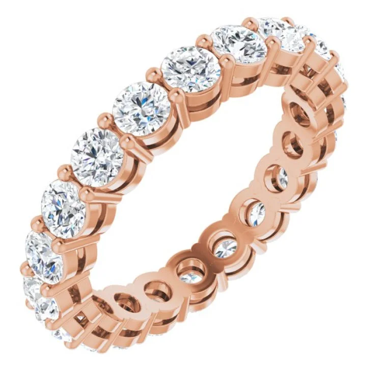 women’s statement gemstone ring-14K Rose 1 3/4 CTW Lab-Grown Diamond  Eternity Band