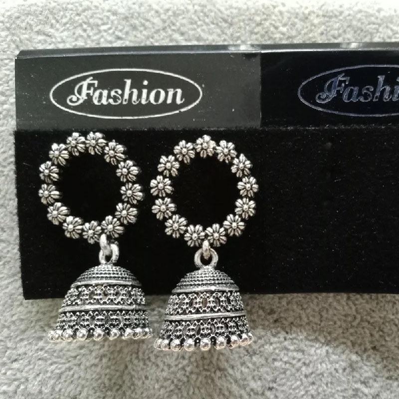 women’s elegant earrings-Darshana Jewels Oxidised Plated Pack Of 24  Jhumki Earrings - TAHEAR41