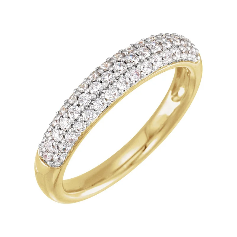 women’s round engagement ring-14K Yellow Gold 1/2 CTW Lab-Grown Diamond Ring