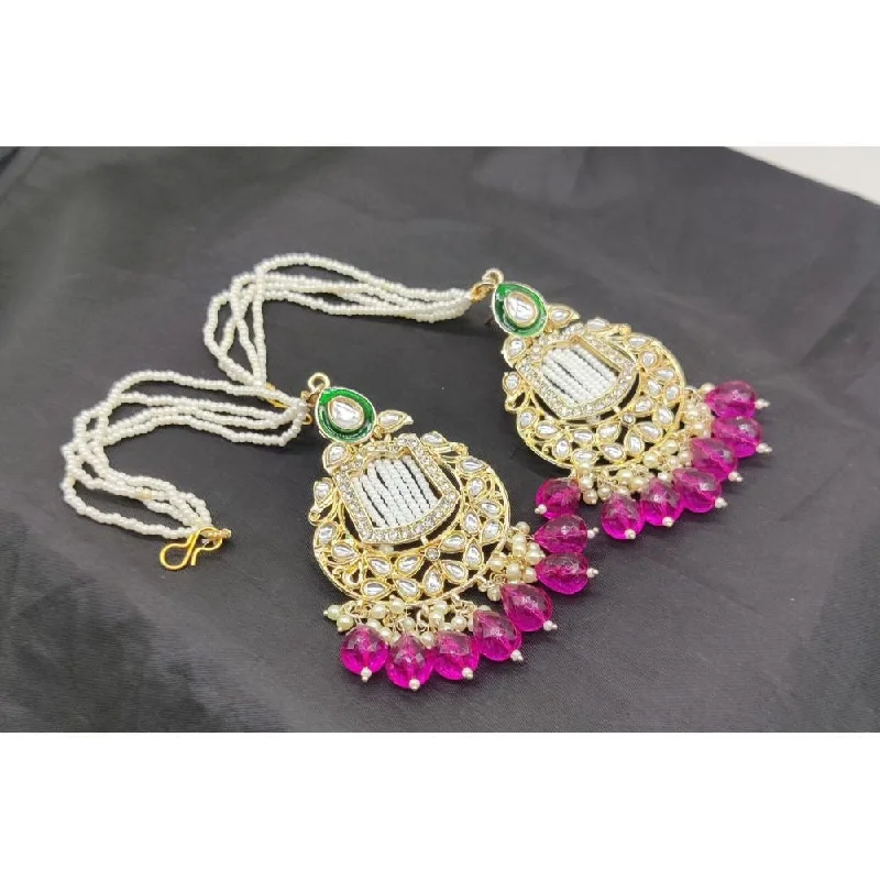 women’s sterling silver earrings-Akruti Collection Gold Plated Kanchain Earrings