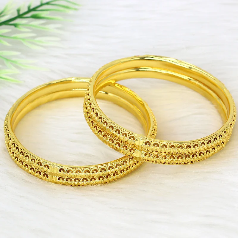 women’s chunky bracelet-Mahavir Dye Gold Plating Bangles Set