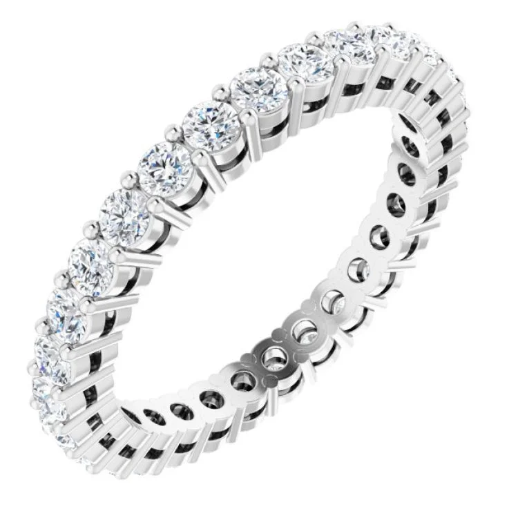 women’s gemstone ring-14K White 7/8 CTW Lab-Grown Diamond  Eternity Band