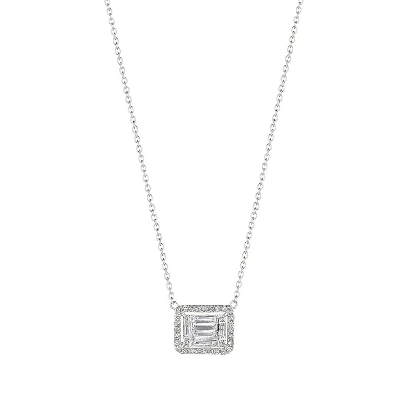 women’s diamond choker necklace-Petite Illusion Necklace