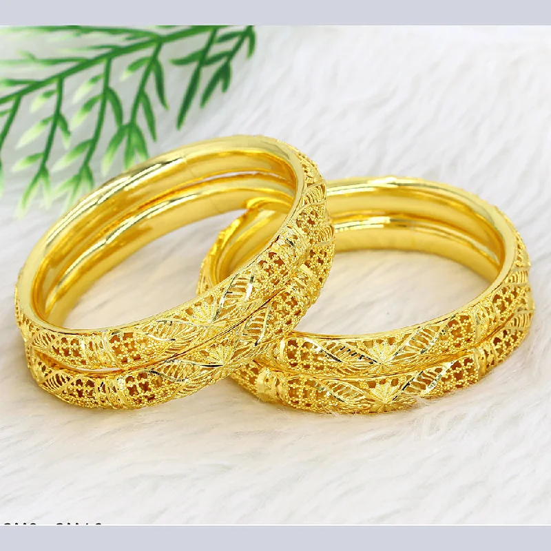 women’s charm bangle-Mahavir Dye Gold Plating Bangles Set