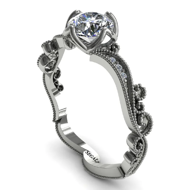 women’s sapphire and diamond engagement ring-Painter's Muse Diamond ring- Sophie no. 3