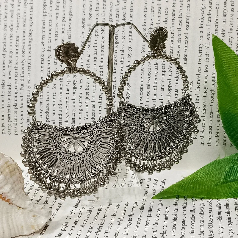 women’s luxury gold earrings-Darshana Jewels Oxidised Plated Dangler Earrings