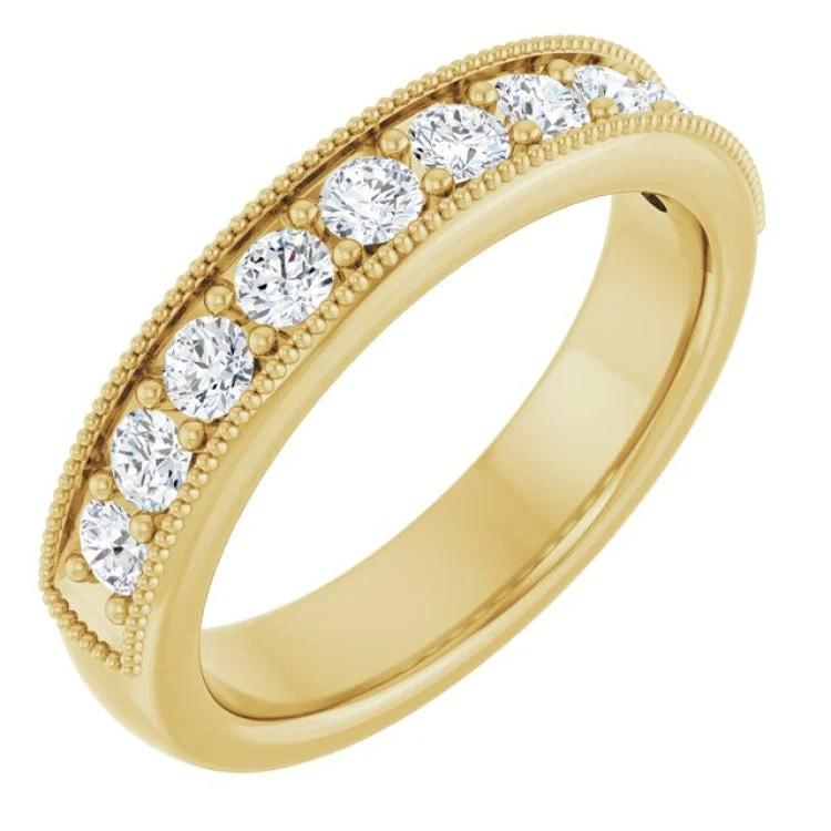 women’s solitaire diamond ring-14K Yellow 5/8 CTW Lab-Grown Diamond Anniversary Band