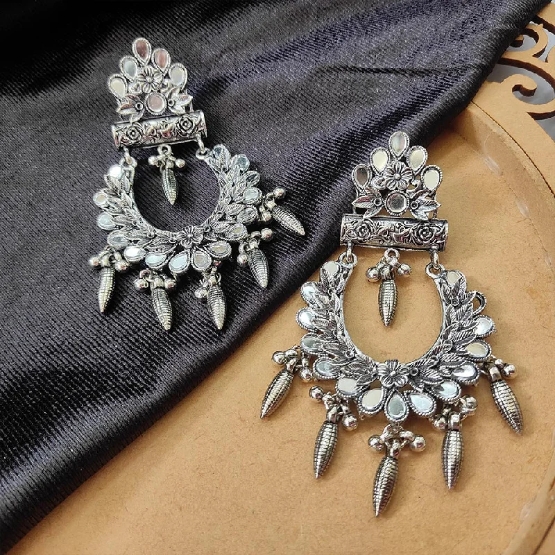 women’s fashion earrings-Darshana Jewels Oxidised  Plated Dangler Earrings