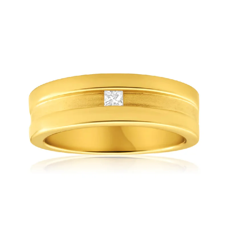 women’s elegant engagement ring-9ct Yellow Gold Valentino Diamond Ring