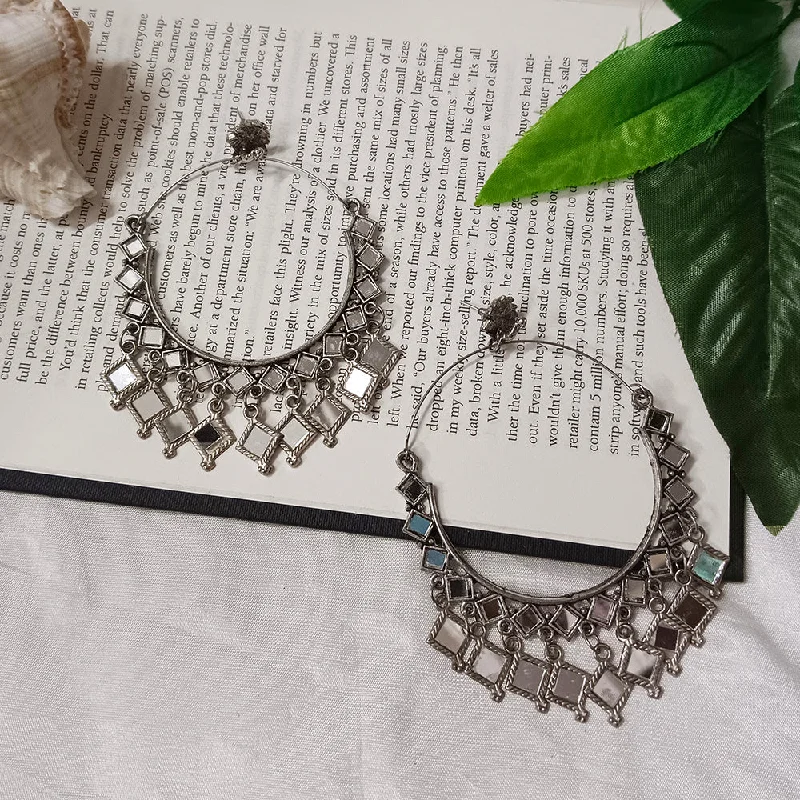 women’s boho chic earrings-Darshana Jewels Oxidised Plated Dangler Earrings