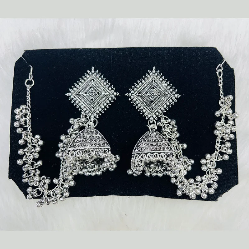 women’s emerald drop earrings-Manisha Jewellery Oxidised Plated Kanchain Jhumki Earrings