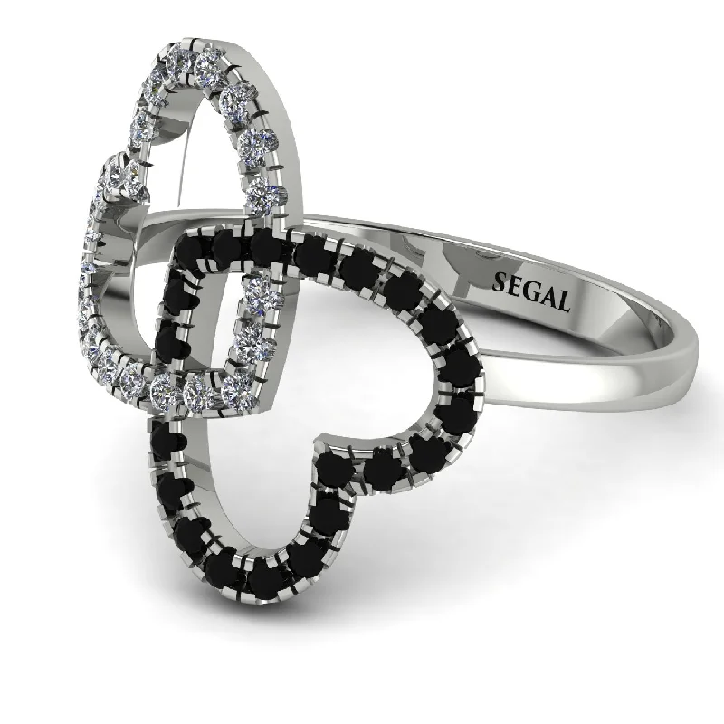 women’s unique engagement ring for women-Two Hearts Diamond Ring - Selena No. 33