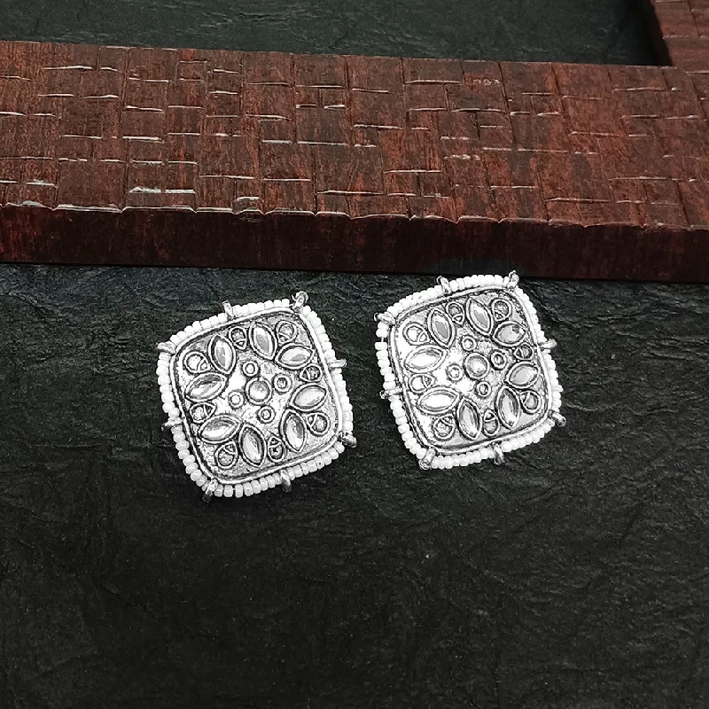 women’s wedding stud earrings-Darshana Jewels Oxidised Plated Stud Earrings