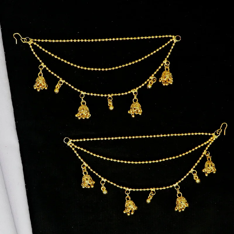 women’s chandelier earrings-Mahavir Gold Plated Kanchain Earrings