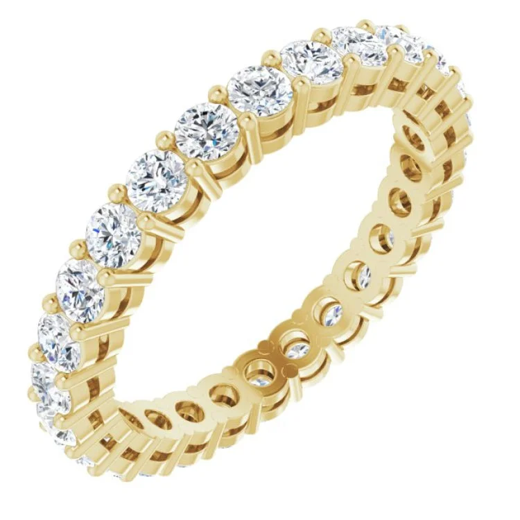 women’s silver ring-14K Yellow 1 1/2 CTW Lab-Grown Diamond  Eternity Band