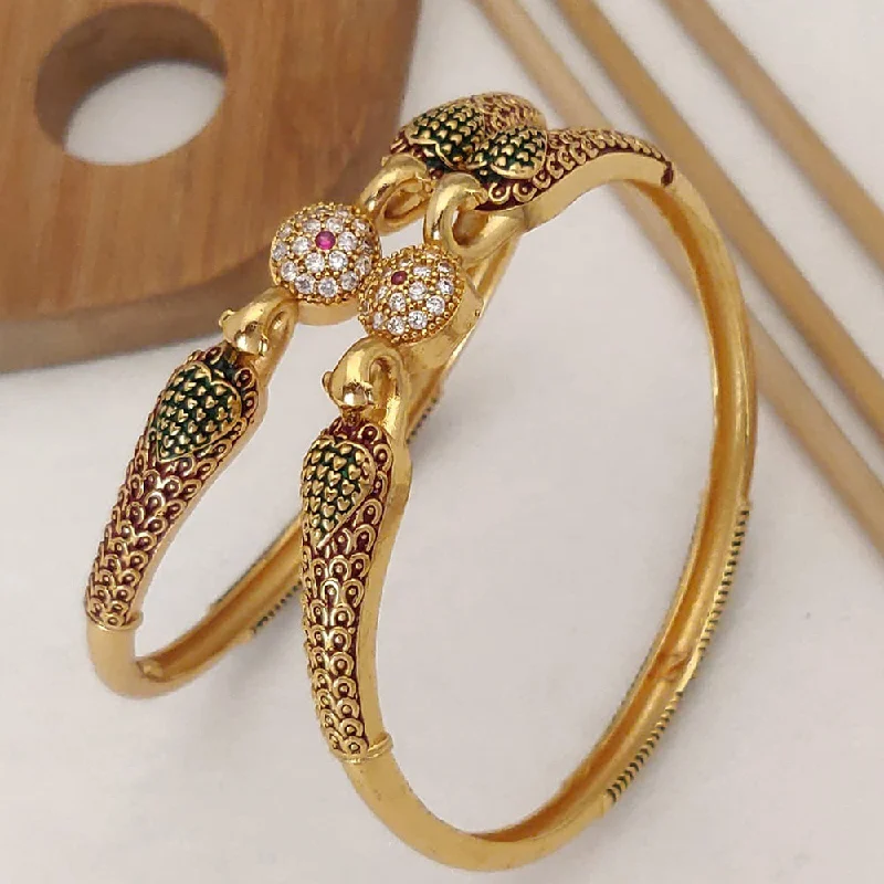 women’s classic bangle-H K Fashion Gold Plated Bangle Set