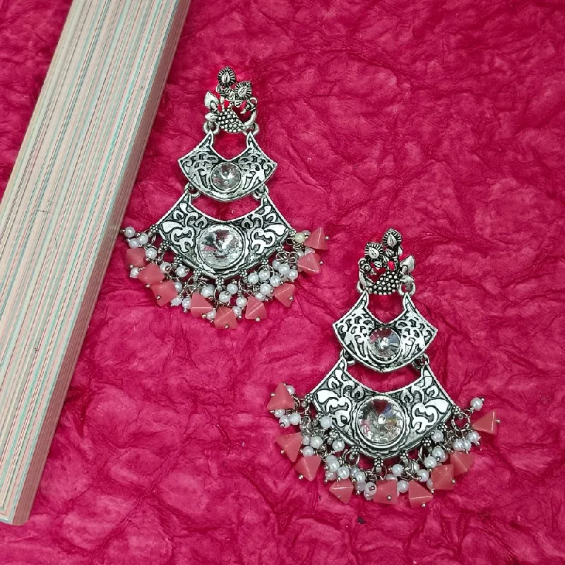 women’s large hoop earrings-Darshana Jewels Crystal Stone Silver Plated Dangler Earrings