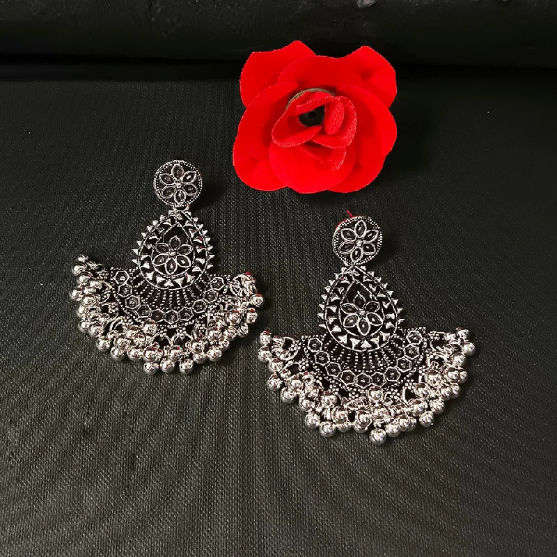 women’s custom earrings-Darshana Jewels Oxidised Plated Dangler Earrings