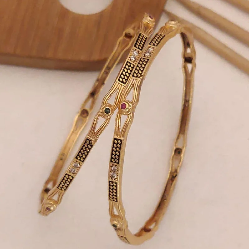 women’s bohemian bangle-H K Fashion Gold Plated Bangle Set