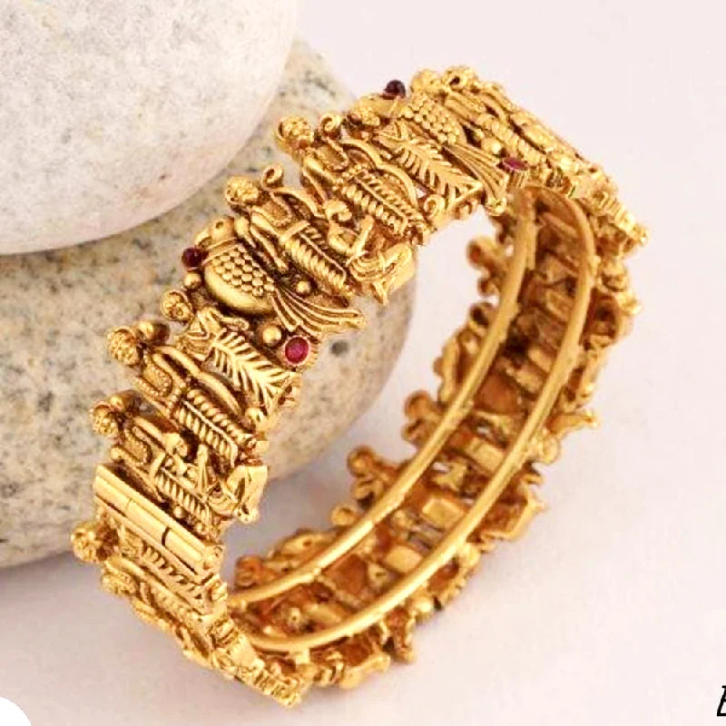 women’s luxury tennis bracelet-Lucentarts Jewellery Gold Plated Openable Bangle Set