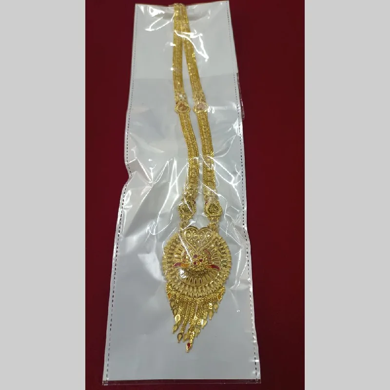 women’s wedding day necklace-Pari Art Jewellery Forming Long Necklace Set