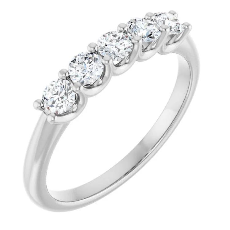 women’s halo ring-14K White 1/2 CTW Lab-Grown Diamond Anniversary Band