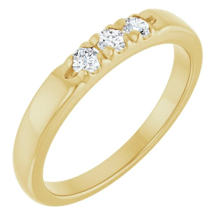 women’s gold wedding band-14K Yellow 1/5 CTW Lab-Grown Diamond  Anniversary Band