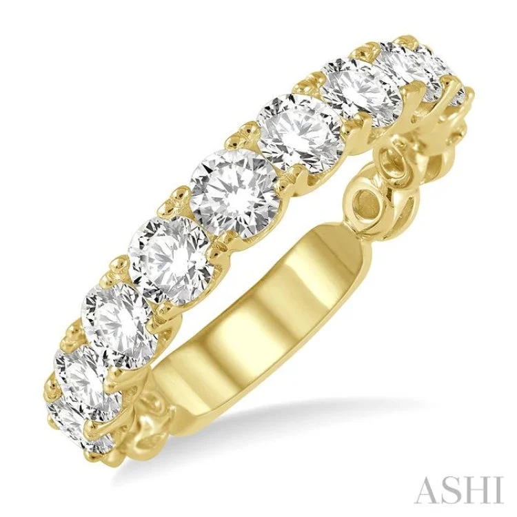 women’s engraved ring-2 ctw Lattice Round Cut Diamond Wedding Band in 14K Yellow Gold