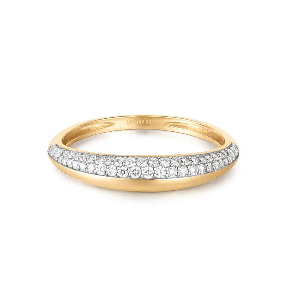 women’s luxury engagement ring-Gilea Two Tone Pave Lab Grown Diamond Ring