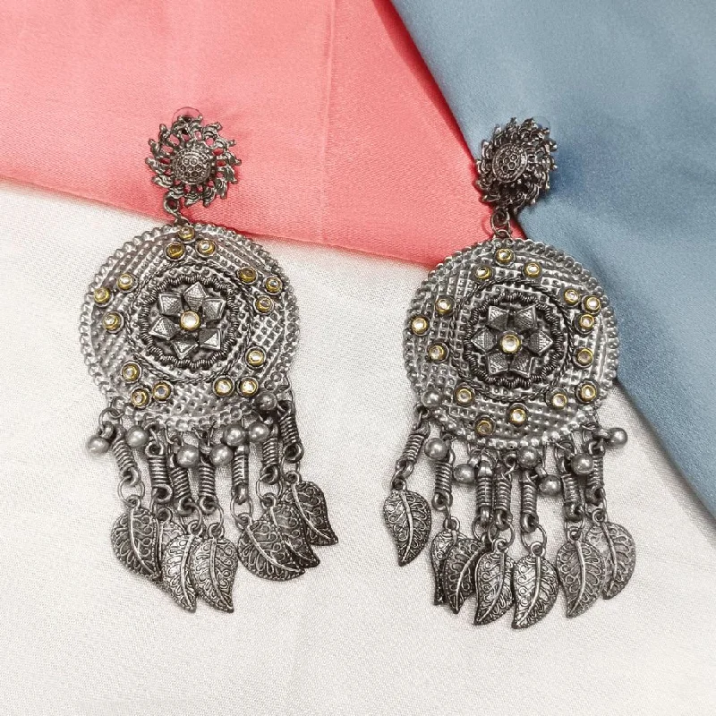 women’s cute earrings-Darshana Jewels Oxidised Plated Dangler Earrings