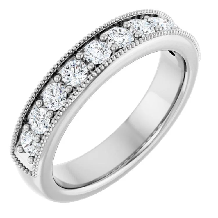 women’s luxury wedding ring-14K White 5/8 CTW Lab-Grown Diamond Anniversary Band