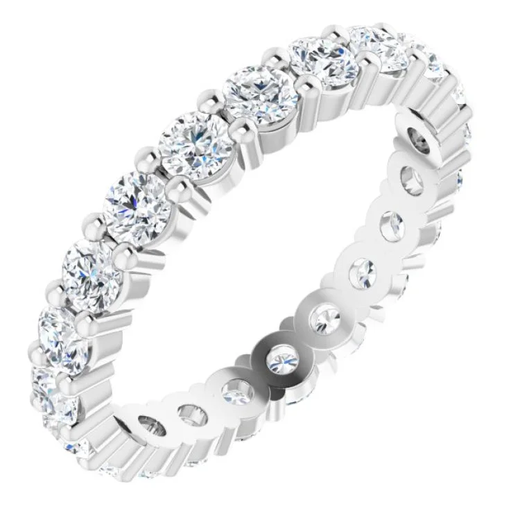 women’s fashion statement ring-Platinum 1 1/4 CTW Lab-Grown Diamond Eternity Band