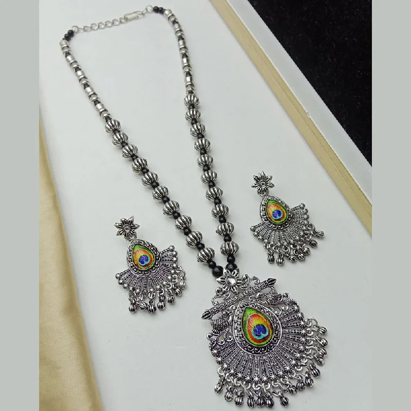 women’s star necklace-SP Jewellery Oxidised Plated Necklace Set