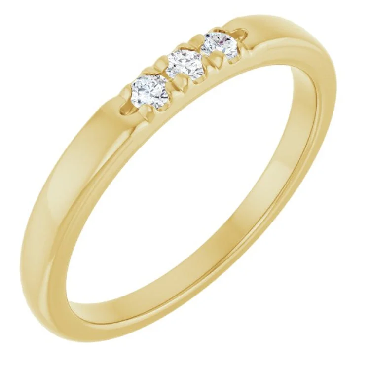 women’s emerald ring-14K Yellow 0.08 CTW Lab-Grown Diamond Anniversary Band