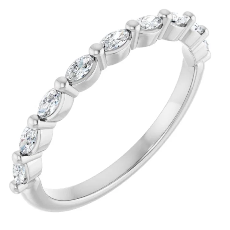 women’s wedding ring-Platinum 1/4 CTW Lab-Grown Diamond Anniversary Band