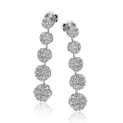 women’s statement earrings-Earrings in 18k Gold with Diamonds LE4422