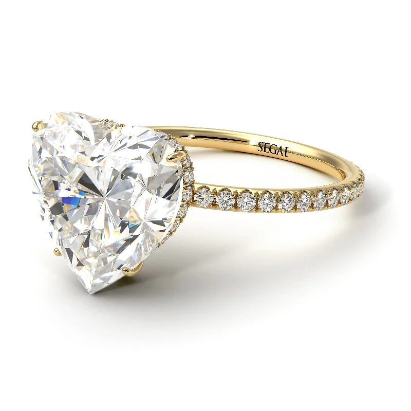 women’s romantic engagement ring-Heart Shape Diamond Ring - Noelle No. 1