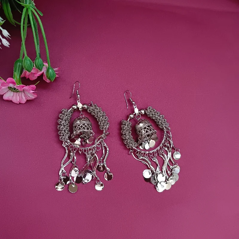 women’s wedding earrings-Darshana Jewels Oxidised Plated Dangler Earrings