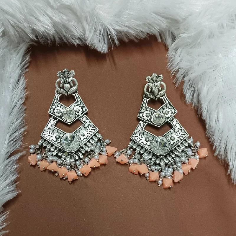 women’s classy earrings-Darshana Jewels Crystal Stone Silver Plated Dangler Earrings