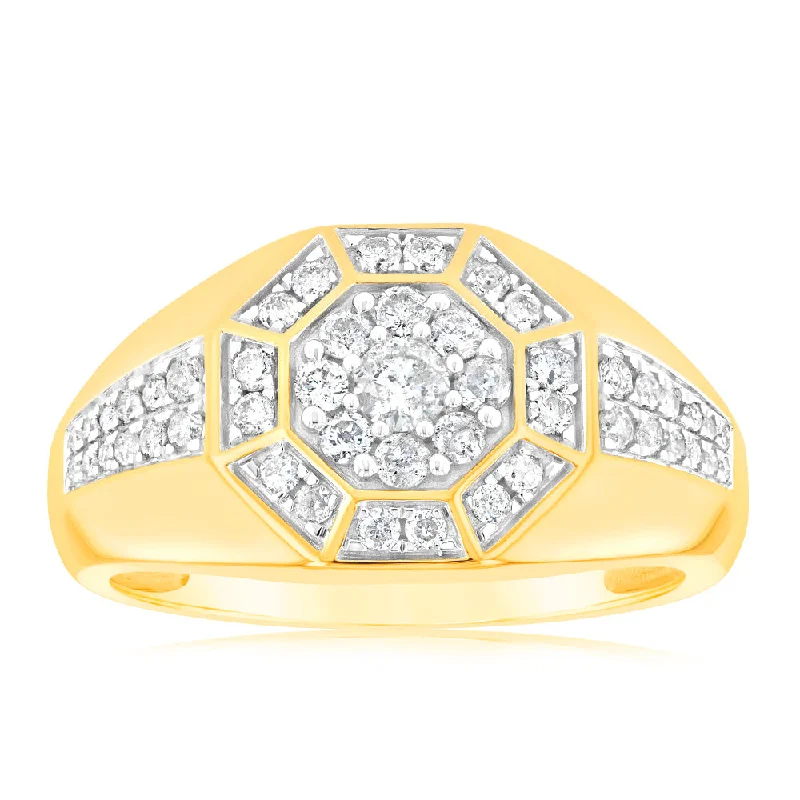 women’s yellow gold engagement ring-3/4 Carat Diamond Ring in 9ct Yellow Gold