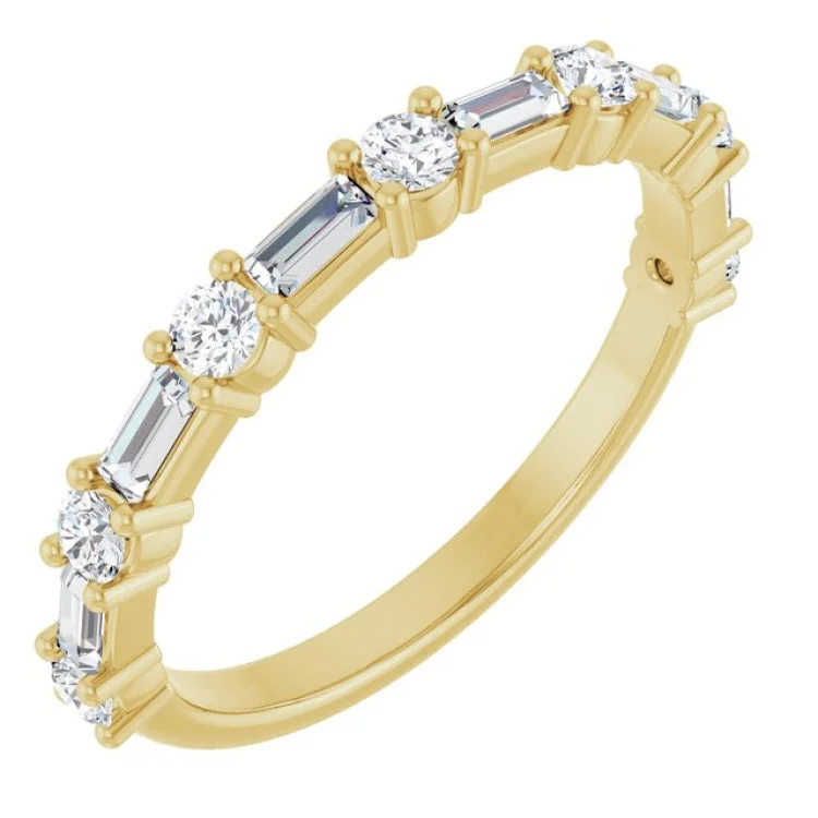 women’s solitaire diamond ring-14K Yellow 5/8 CTW Lab-Grown Diamond  Anniversary Band