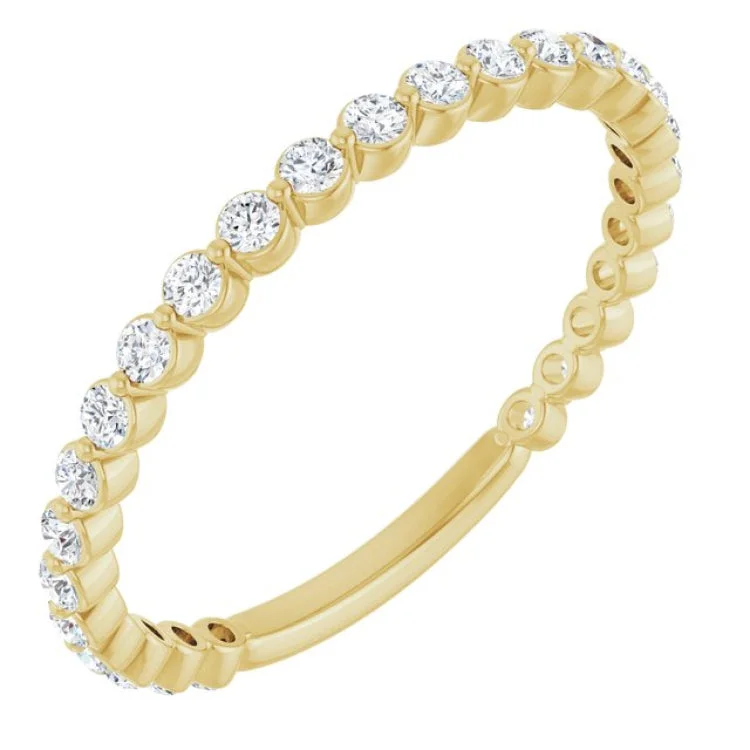 women’s designer ring-14K Yellow 1 1/6 CTW Lab-Grown Diamond Anniversary Band