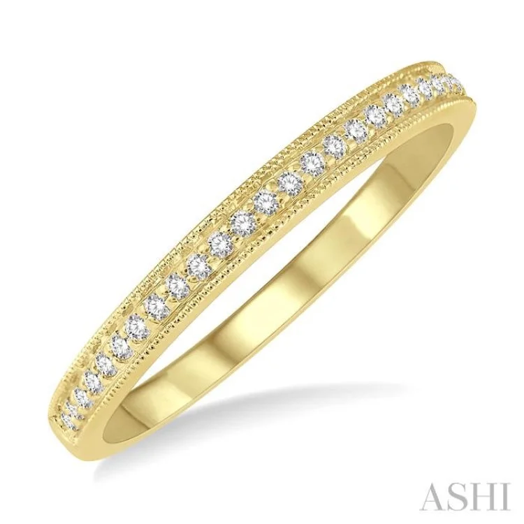 women’s engagement ring-1/10 ctw Round Cut Diamond Wedding Band in 14K Yellow Gold